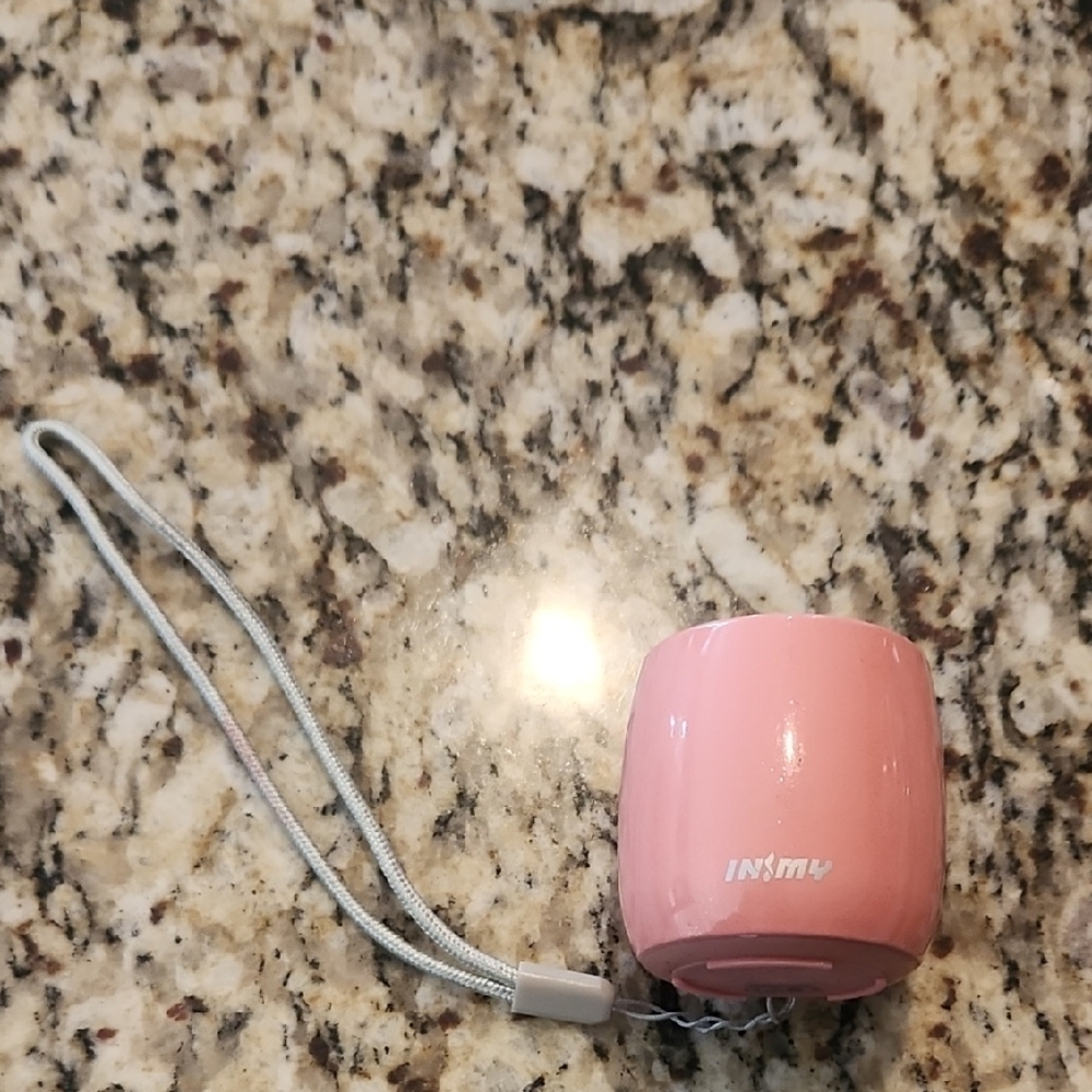 Pink Portable Speaker with Strap